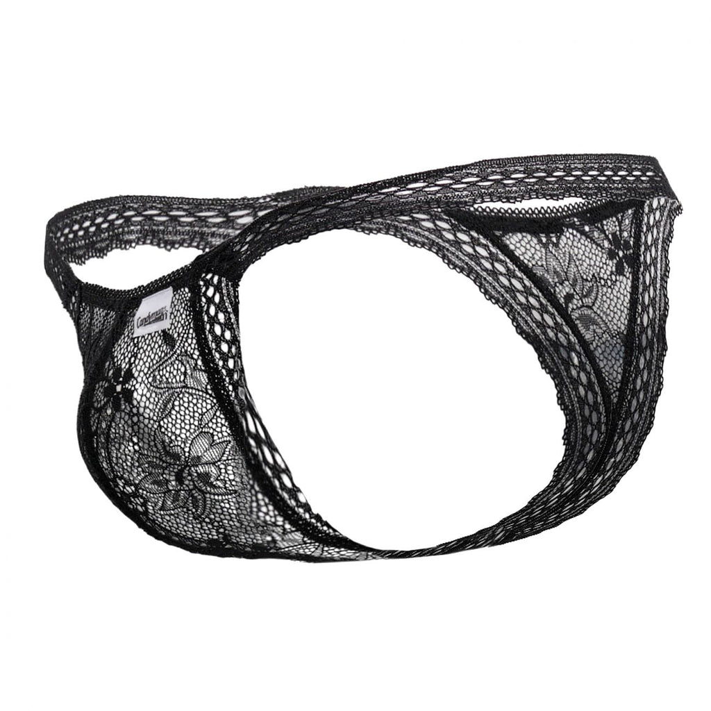 CandyMan Double Lace Thongs - Black