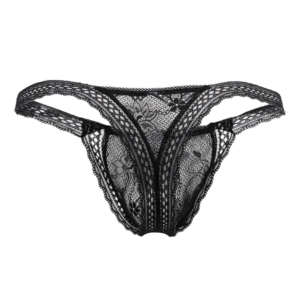 CandyMan Double Lace Thongs - Black