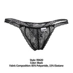 CandyMan Double Lace Thongs - Black