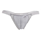 CandyMan Double Lace Thongs - Gray