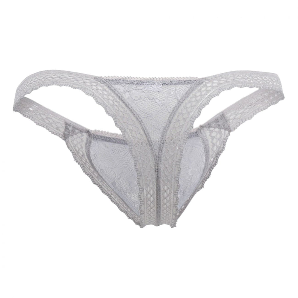 CandyMan Double Lace Thongs - Gray
