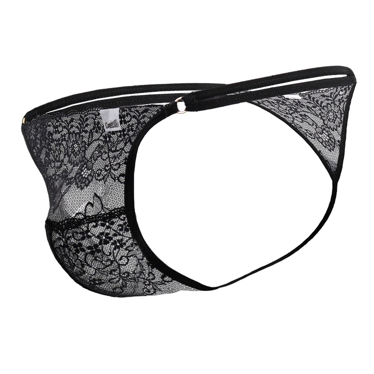 CandyMan Lace G-String Thongs - Black
