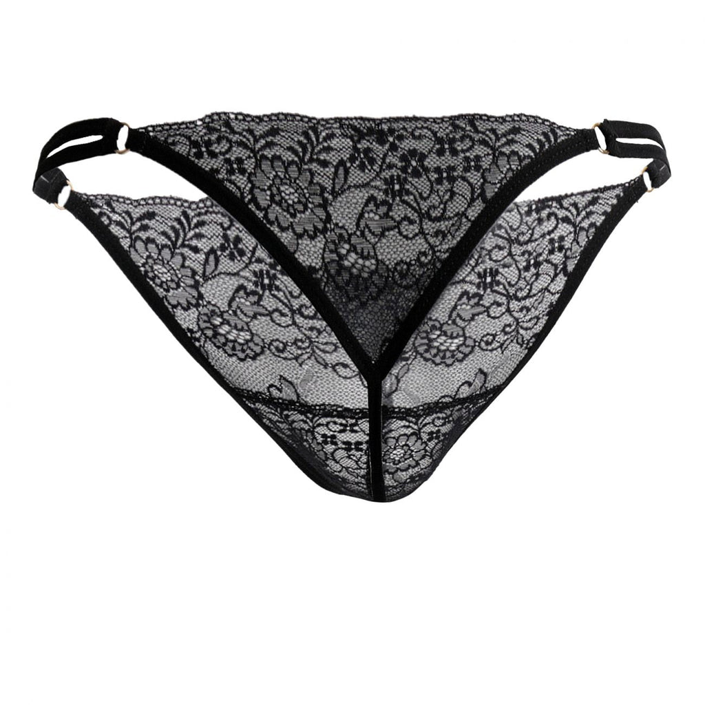 CandyMan Lace G-String Thongs - Black