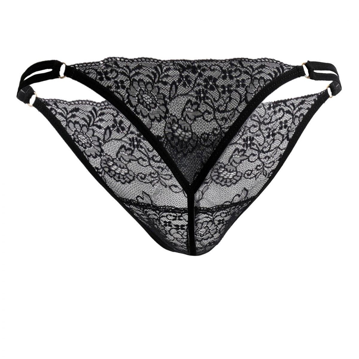 CandyMan Lace G-String Thongs - Black