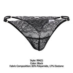 CandyMan Lace G-String Thongs - Black