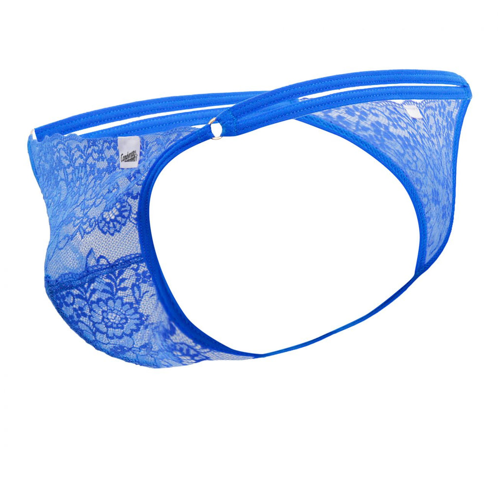 CandyMan Lace G-String Thongs - Blue