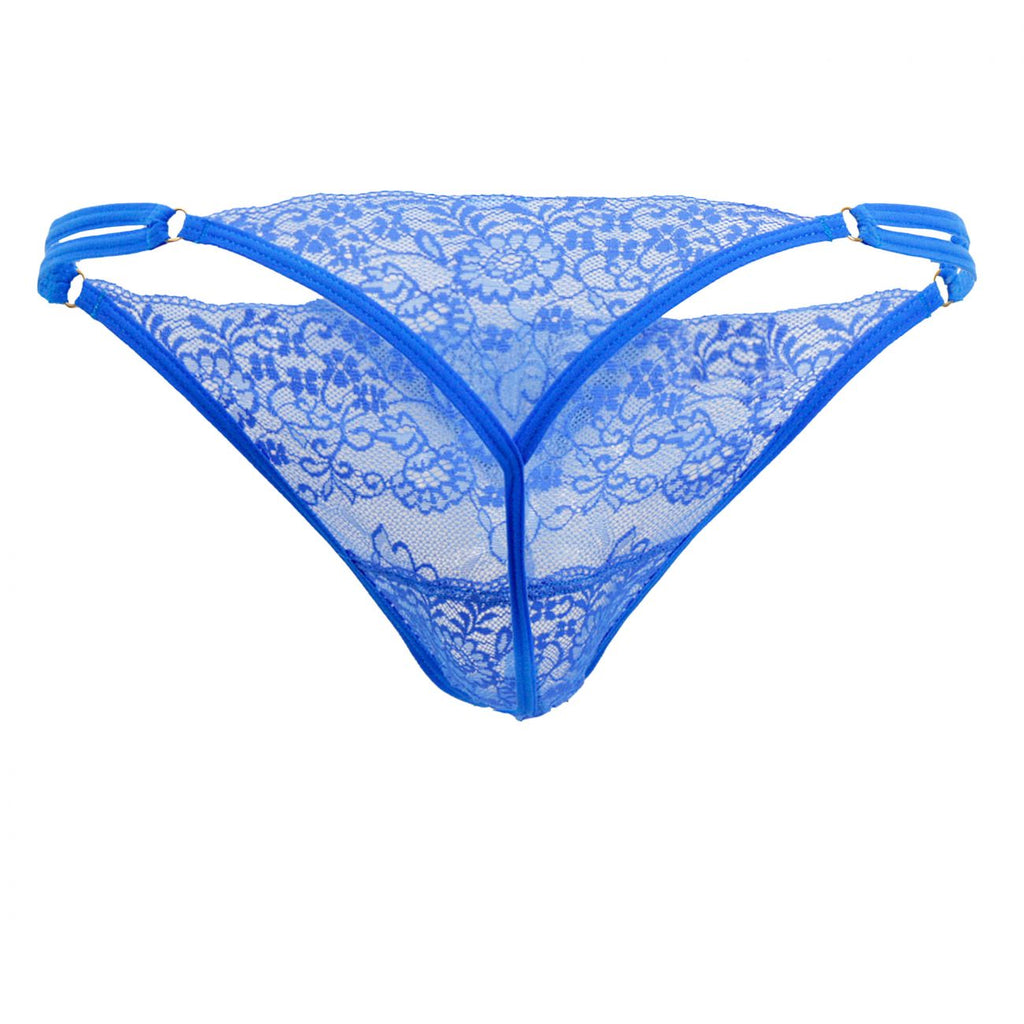 CandyMan Lace G-String Thongs - Blue