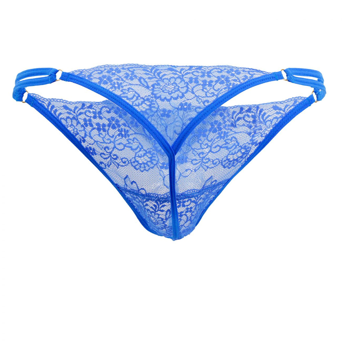 CandyMan Lace G-String Thongs - Blue