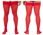 CandyMan Mesh Thigh Highs - Red