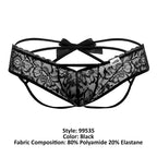 CandyMan Bow & Lace Jockstrap - Black