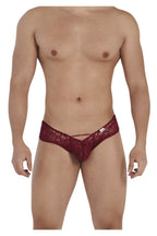 CandyMan Bow & Lace Jockstrap - Burgundy
