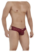 CandyMan Bow & Lace Jockstrap - Burgundy