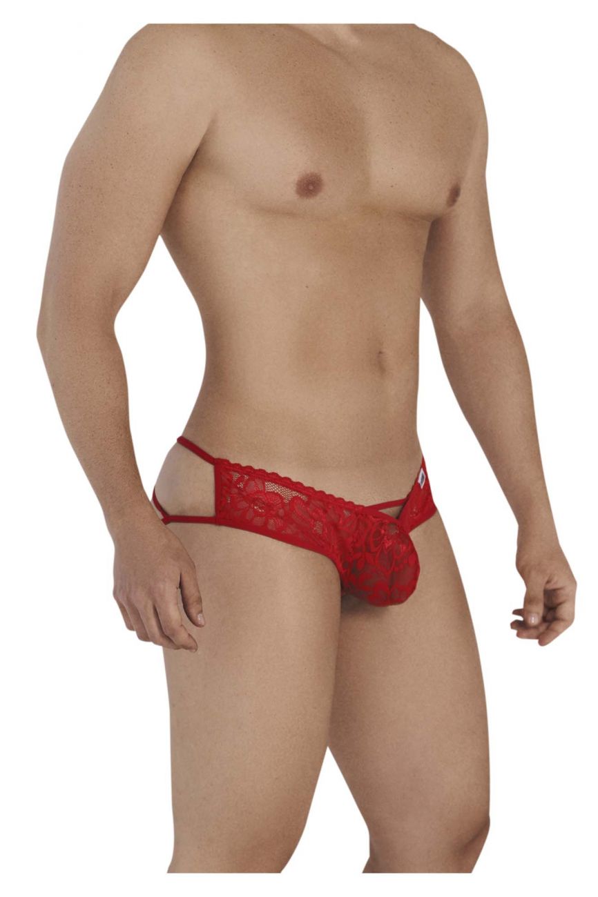 CandyMan Bow & Lace Jockstrap - Red