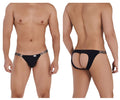 CandyMan Bikini Jockstrap - Black-Animal Print