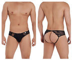 CandyMan Lace Mesh Jockstrap - Black