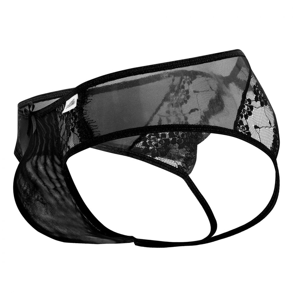 CandyMan Lace Mesh Jockstrap - Black