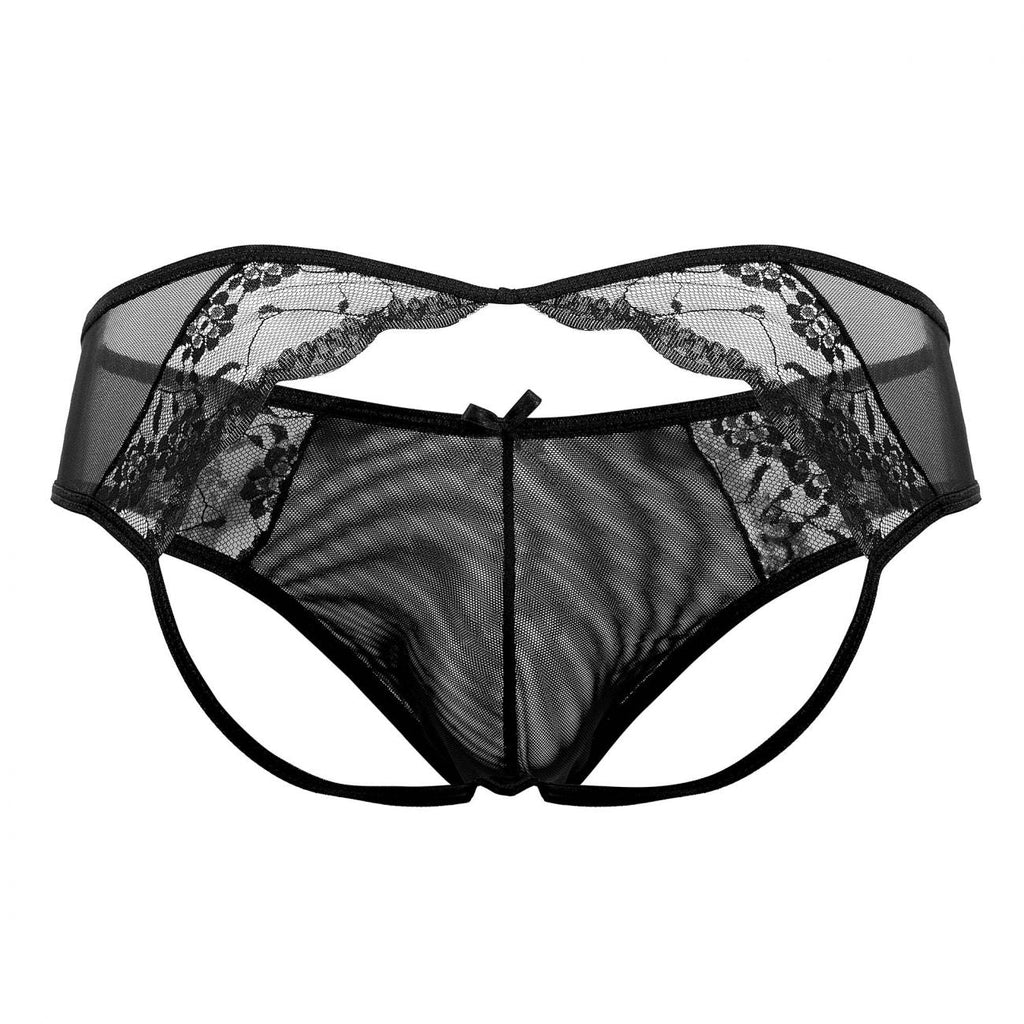 CandyMan Lace Mesh Jockstrap - Black