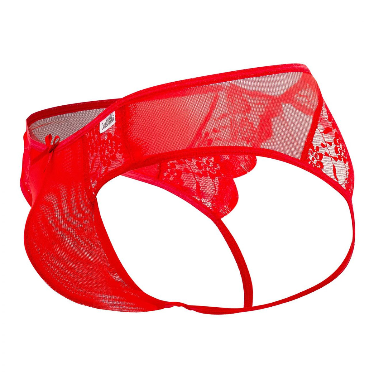 CandyMan Lace Mesh Jockstrap - Red