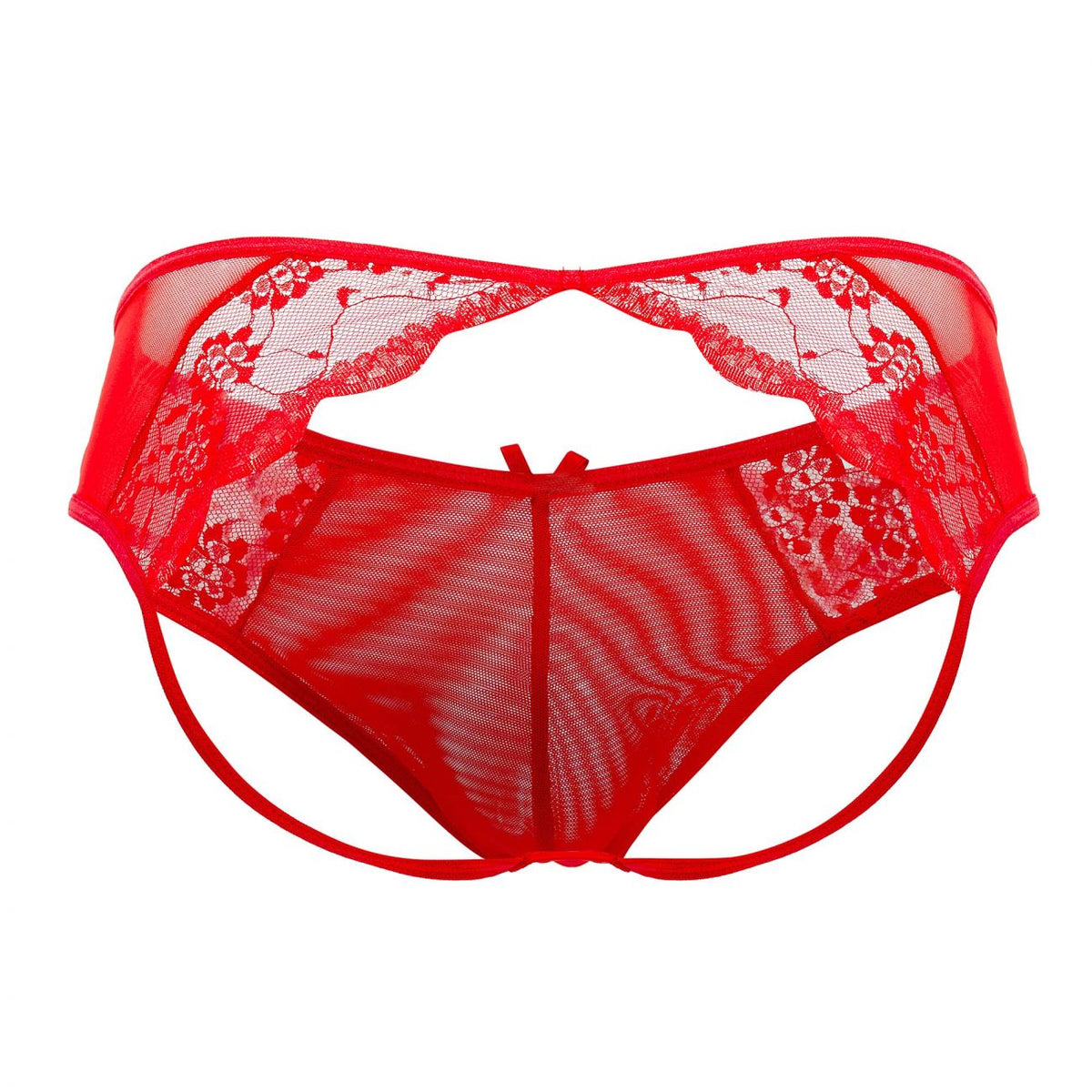 CandyMan Lace Mesh Jockstrap - Red