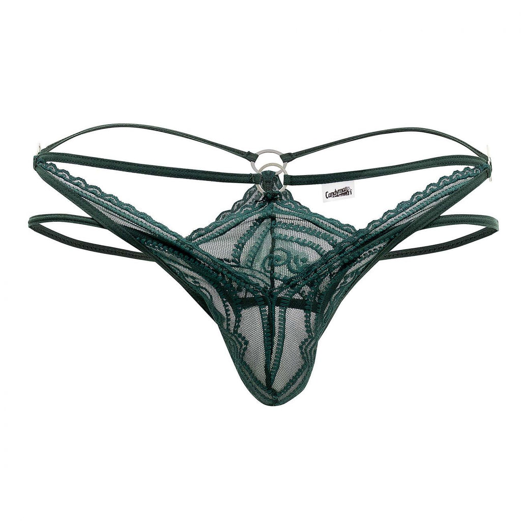 CandyMan Double Thongs - Hunter Green