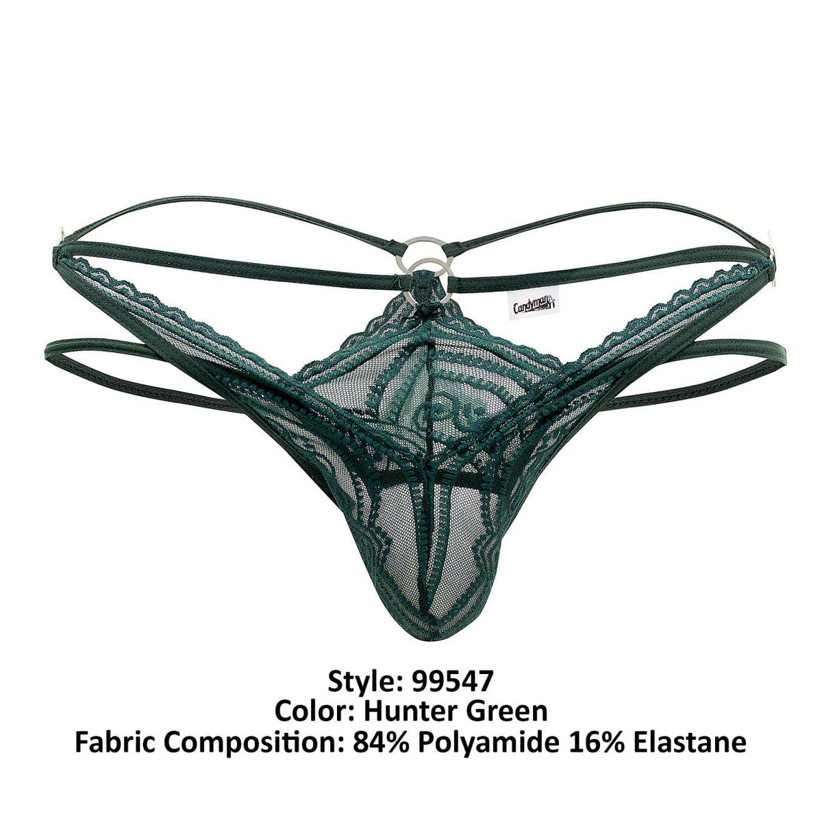 CandyMan Double Thongs - Hunter Green