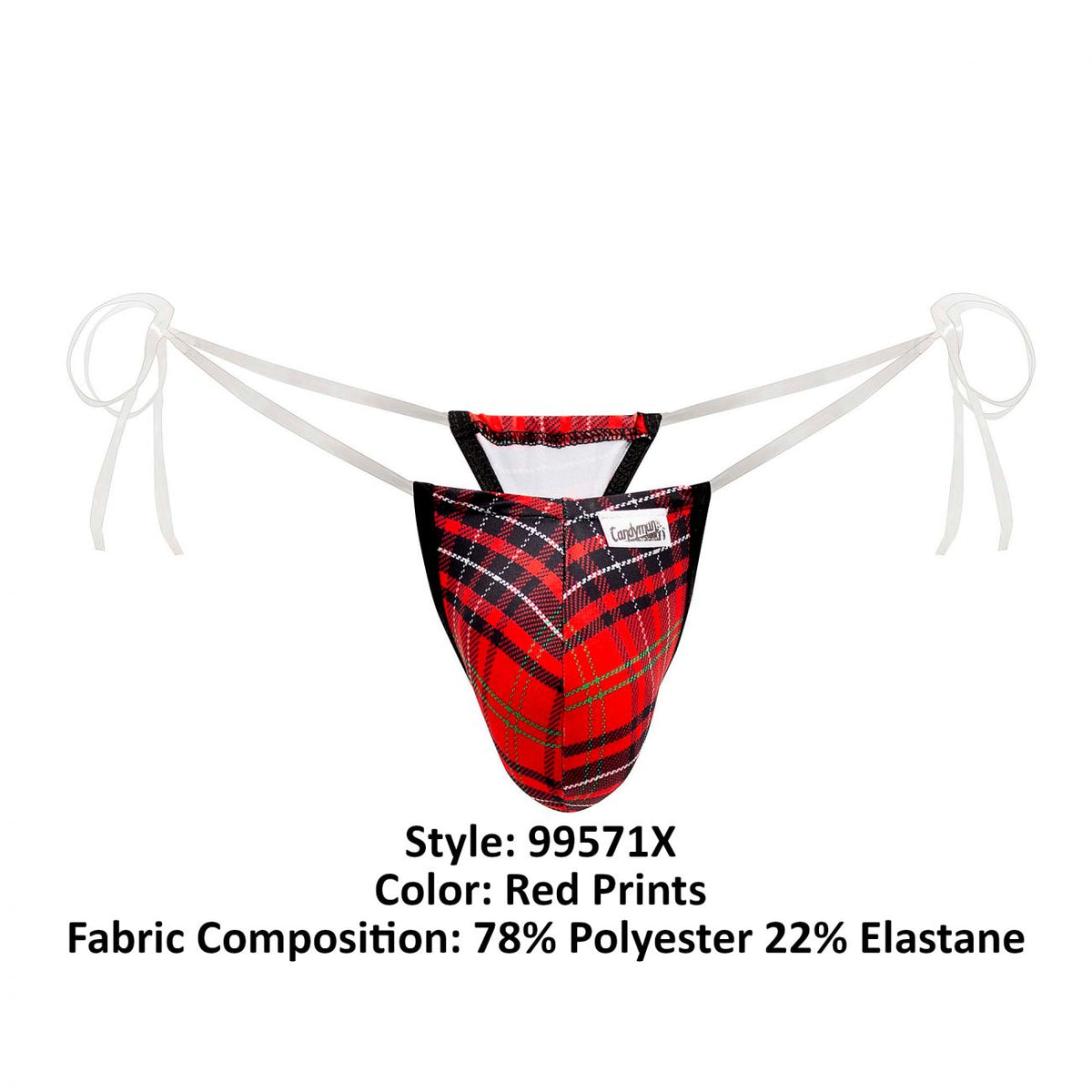 CandyMan Invisible Micro G-String - Red Prints