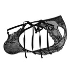 CandyMan Lace Heart Bikini - Black