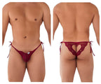 CandyMan Lace Heart Bikini - Burgundy