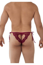 CandyMan Lace Heart Bikini - Burgundy