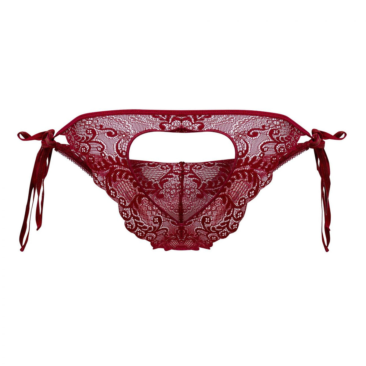 CandyMan Lace Heart Bikini - Burgundy
