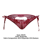 CandyMan Lace Heart Bikini - Burgundy