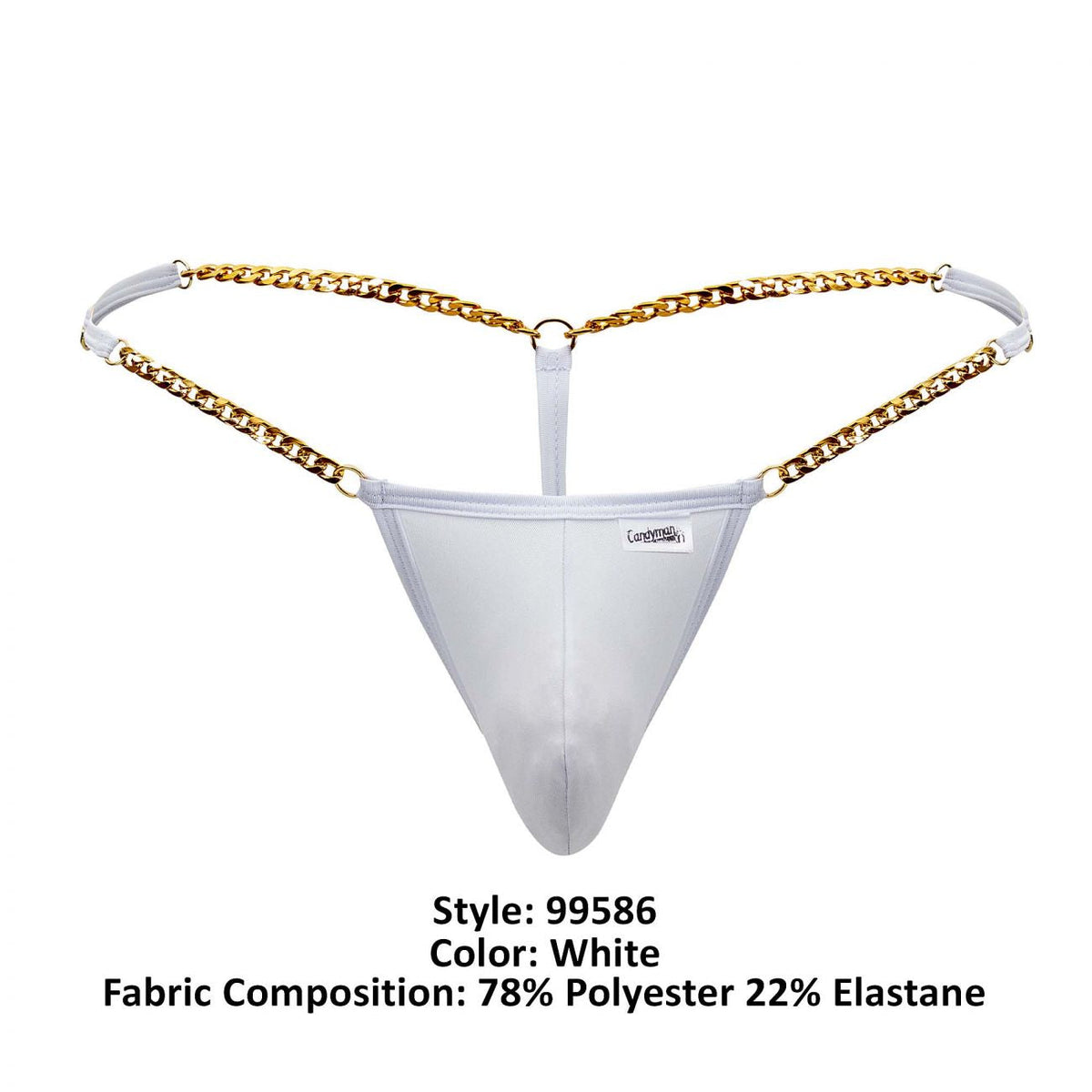 CandyMan Chain G-String - White