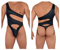 CandyMan Chain One Shoulder Bodysuit - Black