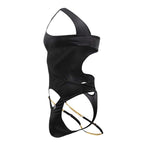 CandyMan Chain One Shoulder Bodysuit - Black