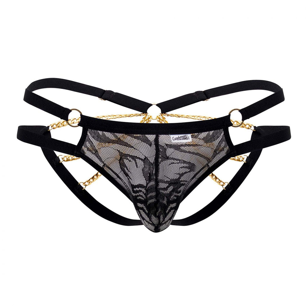 CandyMan Lace and Chain Bikini - Black