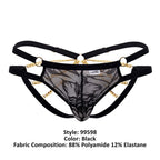 CandyMan Lace and Chain Bikini - Black