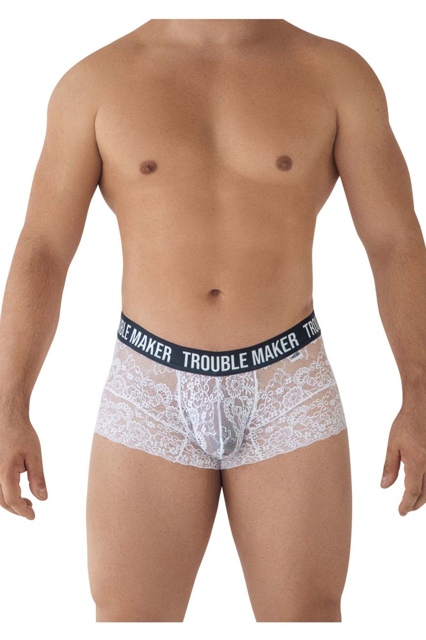 CandyMan Trouble Maker Lace Trunks - White