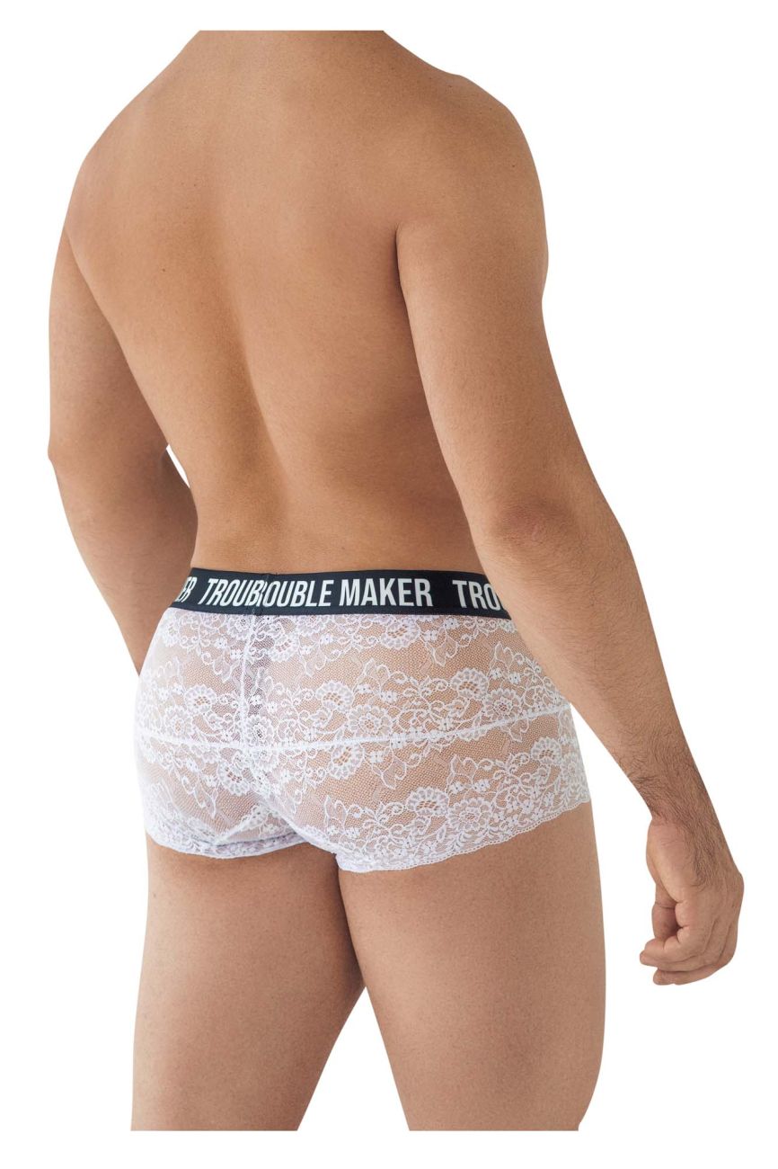 CandyMan Trouble Maker Lace Trunks - White