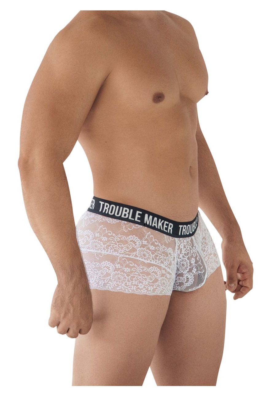 CandyMan Trouble Maker Lace Trunks - White