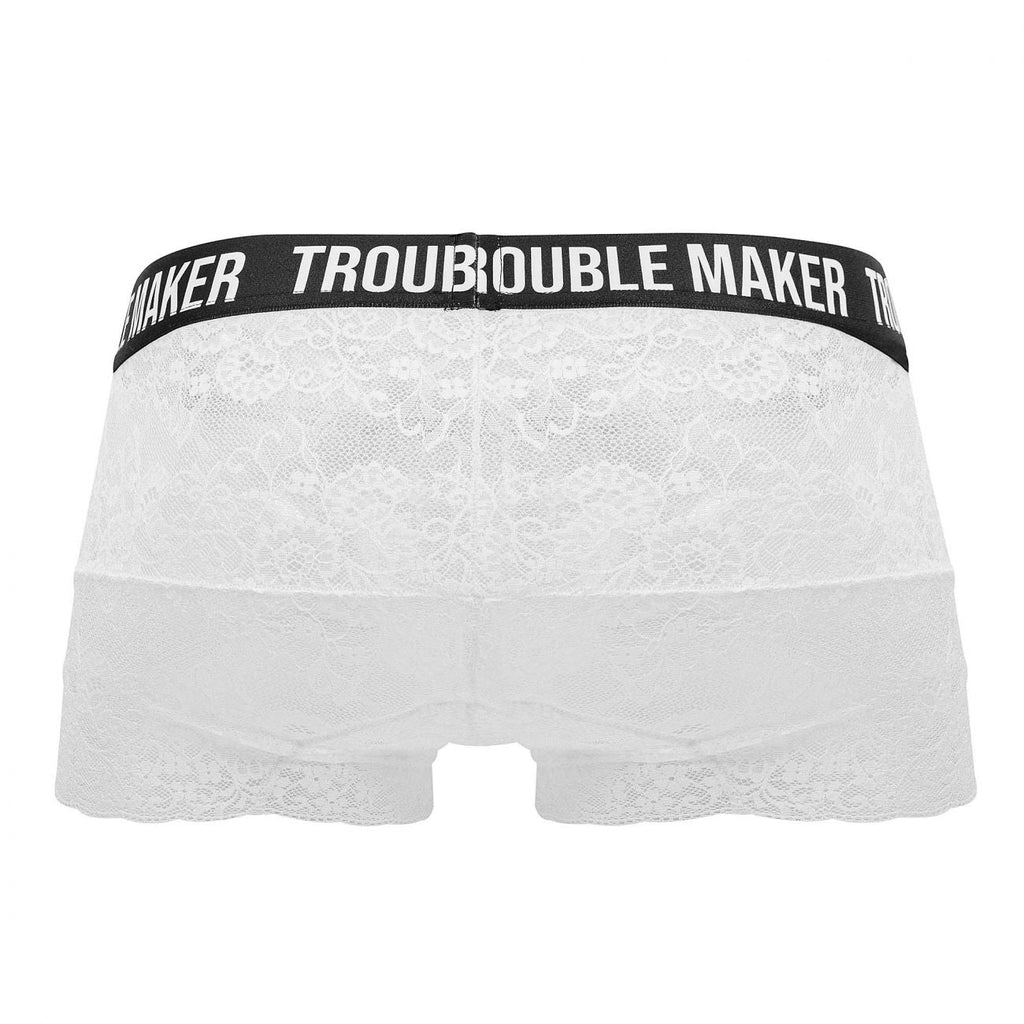 CandyMan Trouble Maker Lace Trunks - White