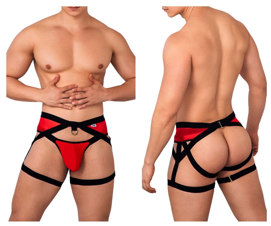 CandyMan Garter Jockstrap - Red