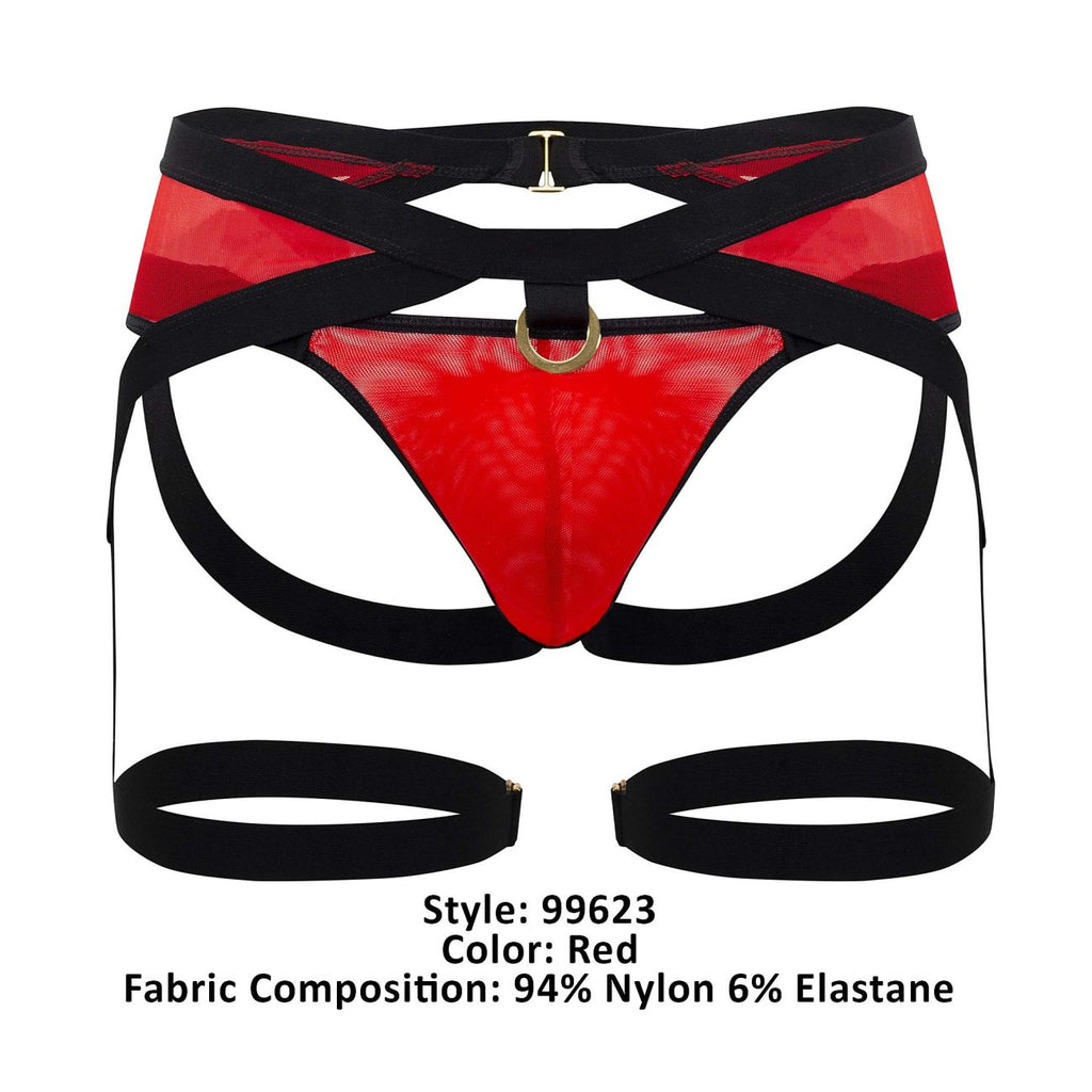 CandyMan Garter Jockstrap - Red