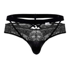 CandyMan Lace Back Jockstrap - Black