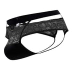 CandyMan Lace Back Jockstrap - Black