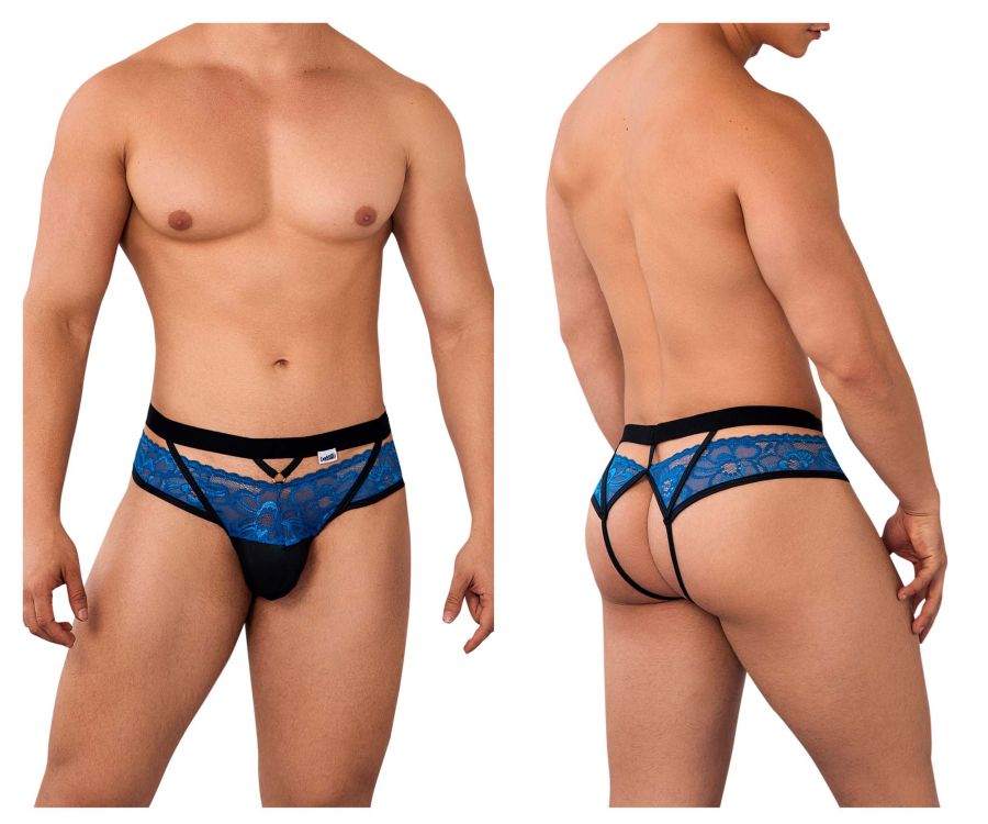 CandyMan Lace Jockstrap - Blue