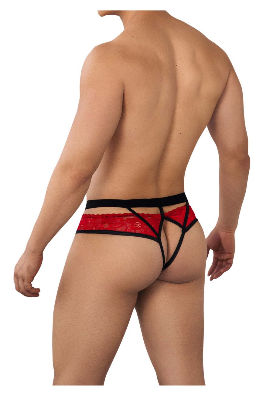 CandyMan Lace Jockstrap - Red