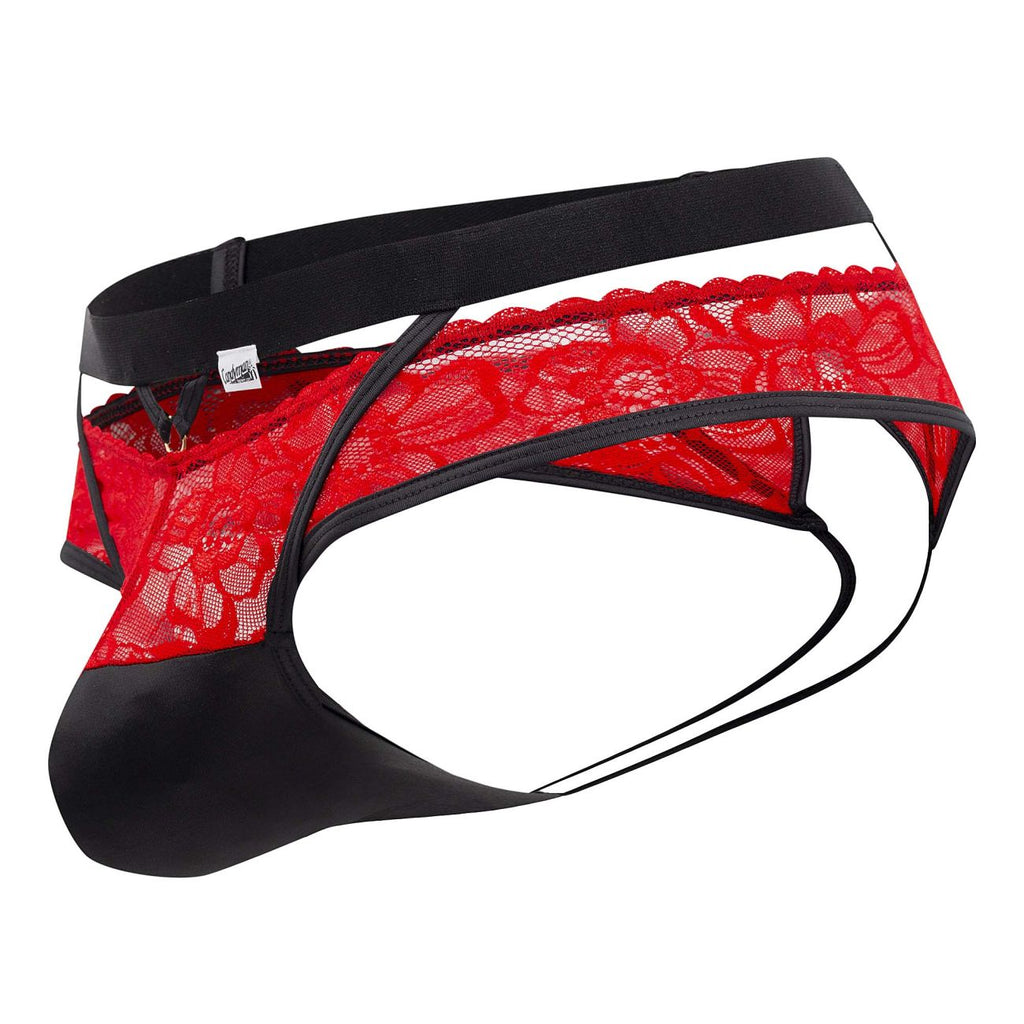 CandyMan Lace Jockstrap - Red