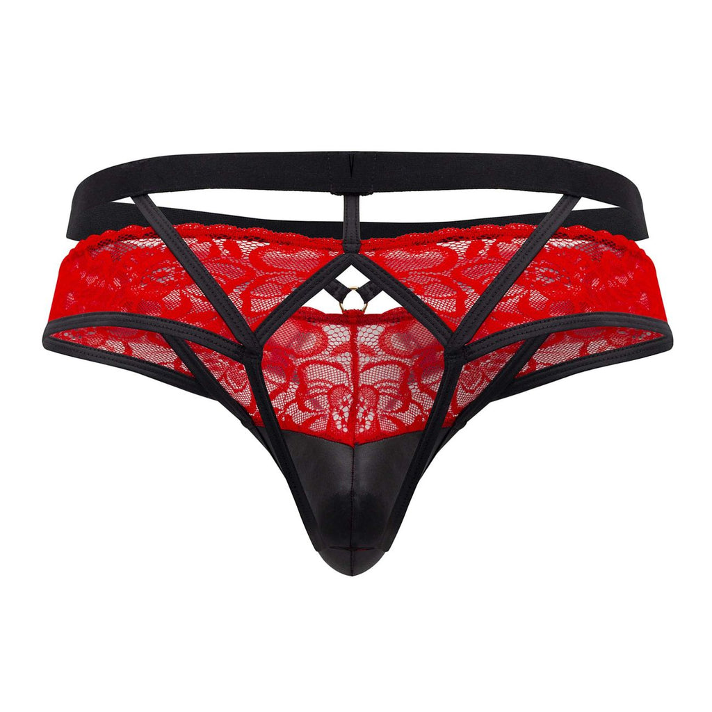 CandyMan Lace Jockstrap - Red