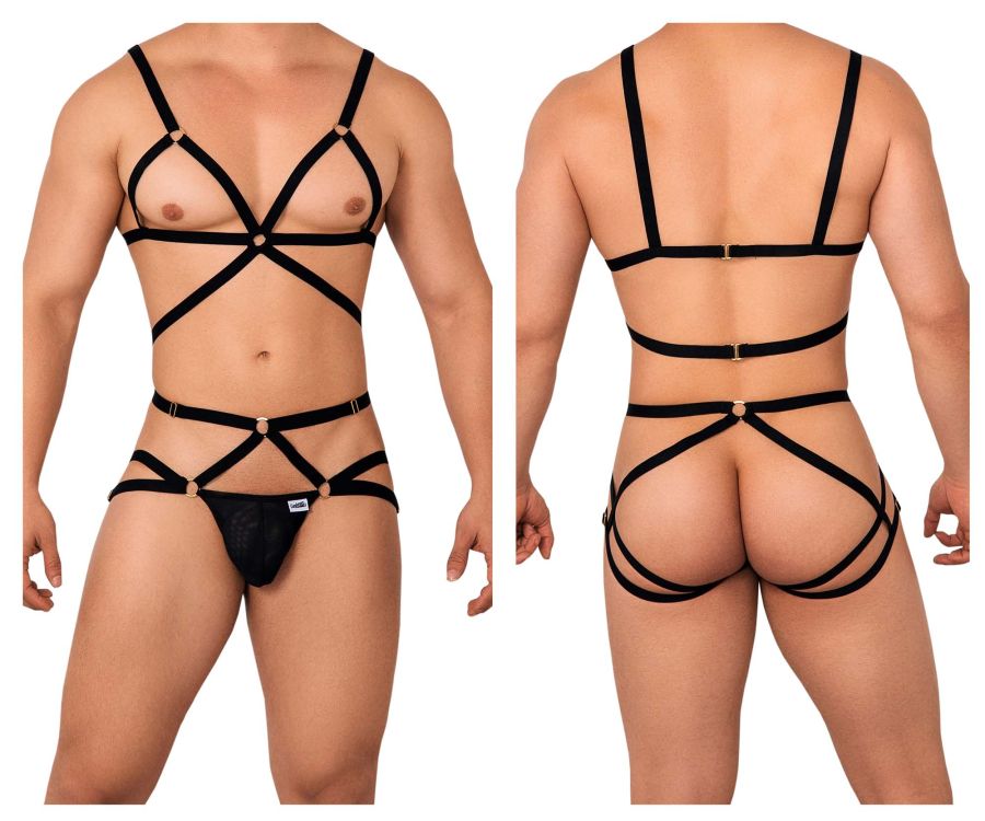 CandyMan Harness Two Piece Set - Black