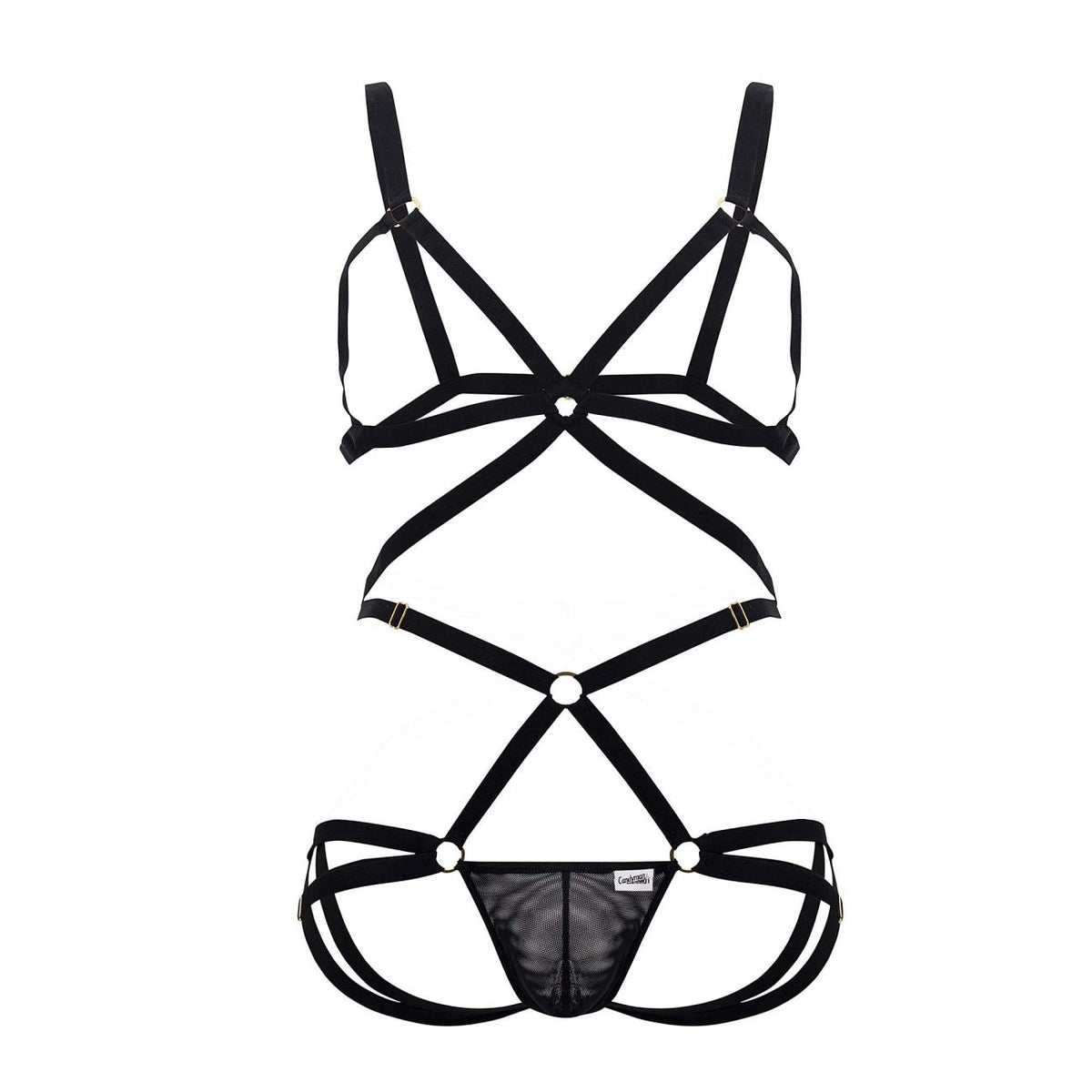 CandyMan Harness Two Piece Set - Black